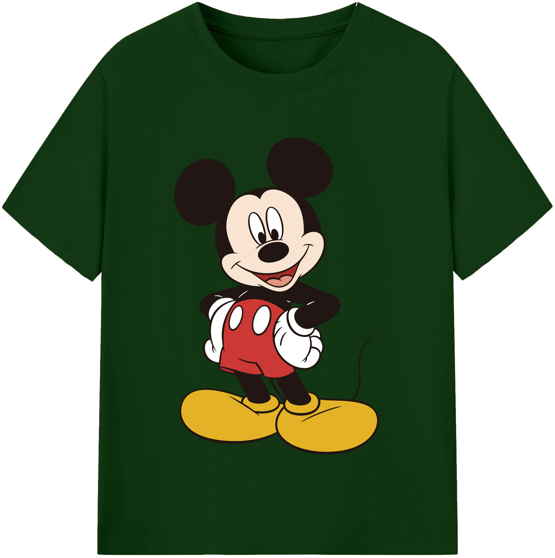 （画像用） ミッキーマウス Mickey Mouse 綿100％半袖Tシャツ（フロントプリント）